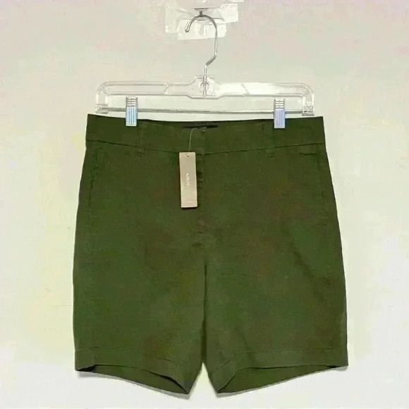 J. Crew Womens Size 4 7” Stretch Chino Shorts Cotton Green Style H5809 - Picture 1 of 6
